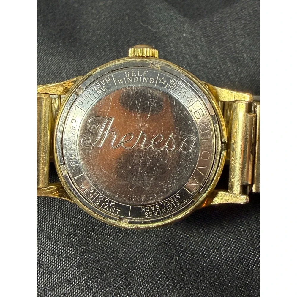 1956 Bulova Clipper Automatic Watch 31mm Gold Tone Vintage Mens RUNNING